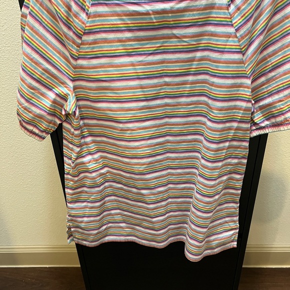 Talbots Square neck shirt rainbow Size M - Picture 3 of 4